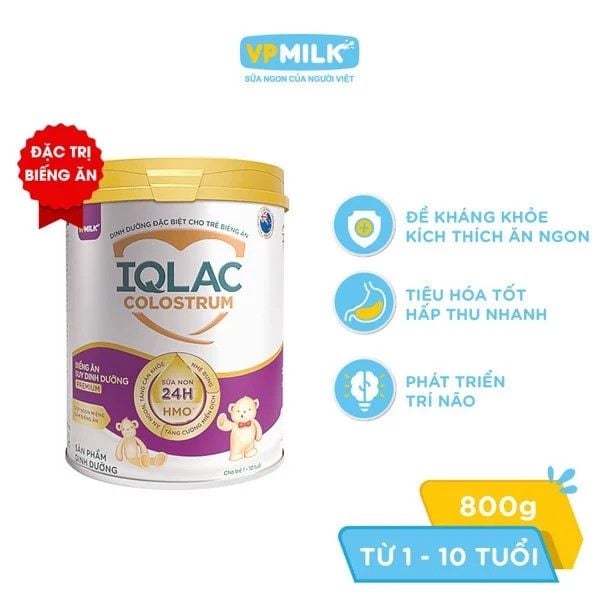 IQLAC COLOSTRUM Biếng Ăn Suy Dinh Dưỡng PREMIUM 800gr