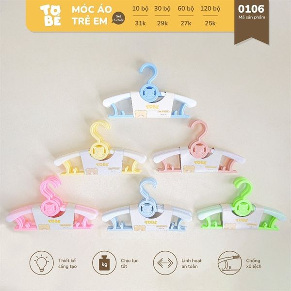 Set 5 móc Tobe màu vàng