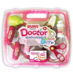 Bộ đồ chơi bác sỹ có đèn báo (quai xách vuông) Duka
