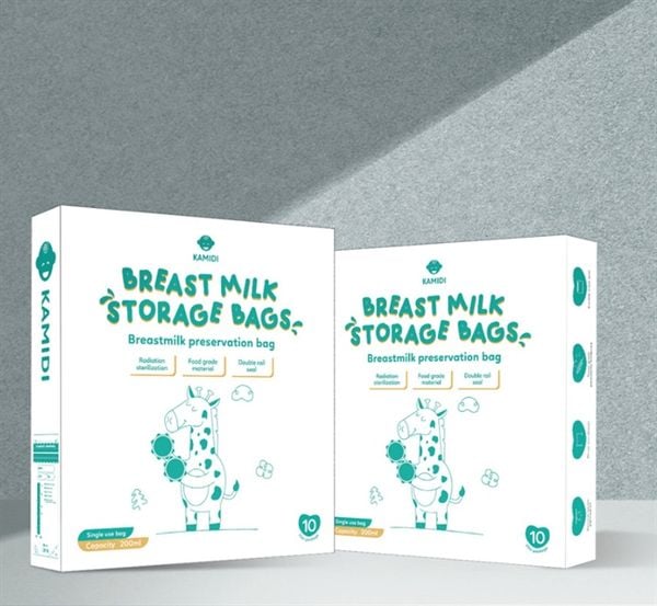 Túi trữ sữa Kamidi 200ml - Hộp 50 túi