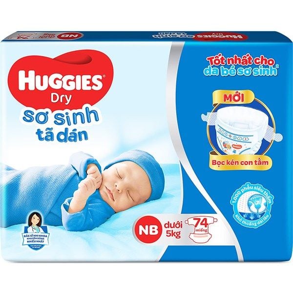 Bỉm Huggies dán NB74 (<5kg)