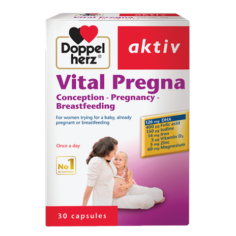Vitamin tổng hợp cho mẹ Doppelherz Vital Pregna (30 viên)