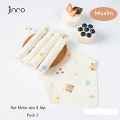 Set khăn sữa 2 lớp Muslin Jinro