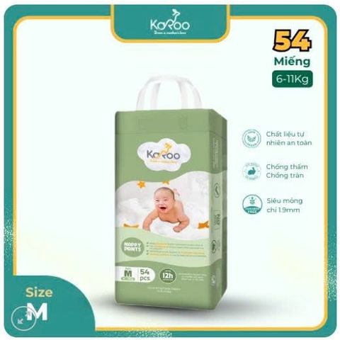 Q - Bỉm quần Karoo size M (6-9kg) (Bịch)