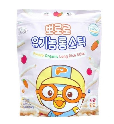 Bánh gạo hữu cơ Pororo - vị Táo&Cà rốt - 25g/túi