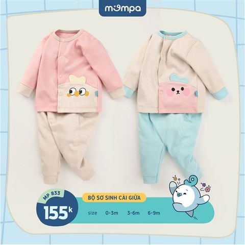 Bộ sơ sinh BG cài giữa Mompa MP834 sz 3-6M
