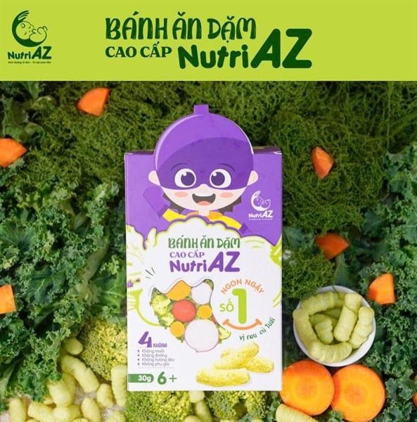Bánh ăn dặm cho bé Nutri AZ (6M+)