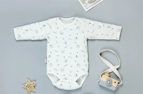 Body chip dài tay IQ BABY Gấu xám