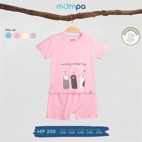 Bộ CT cài vai BG MP200 Mompa Hồng 18-24M