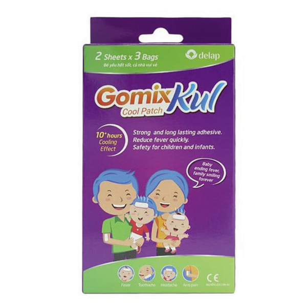 Miếng dán hạ sốt Gomix Kul cho bé (0M+)