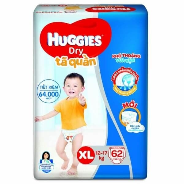 Bỉm Huggies quần XL62 (12-17kg)