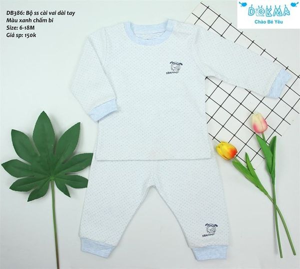DSS Bộ sơ sinh cải vai dài tay Dokma DB386 - CLO