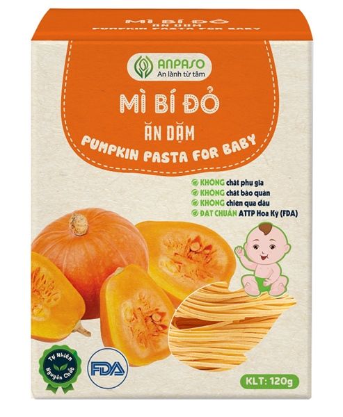 Mì ăn dặm bí đỏ Anpaso 6M+ (120g)