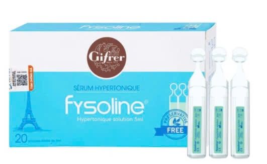 Q - Nước muối Fysoline tép xanh chống nghẹt mũi (5ml) (Hộp) - SET 5
