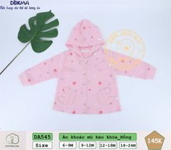 Áo khoác mũ kéo khóa Dokma DA545 (18-24M) CLO