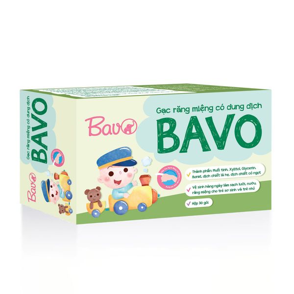 Gạc răng miệng có dung dịch Bavo (30 gói)