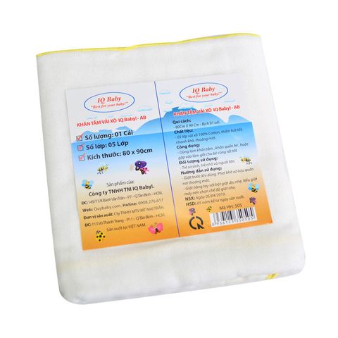 Khăn tắm IQ Baby (80x90) (5 lớp)