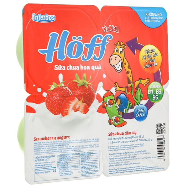 Sữa chua Hoff cho bé (Nhiều vị)