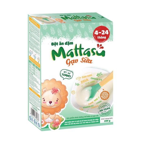 Bột ăn dặm Mattasu (Chứa sữa non & MK7)