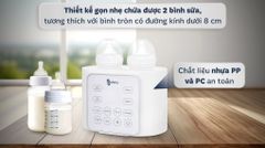 Máy hâm bình sữa đôi kiêm tiệt trùng điện tử Galena GA-W01