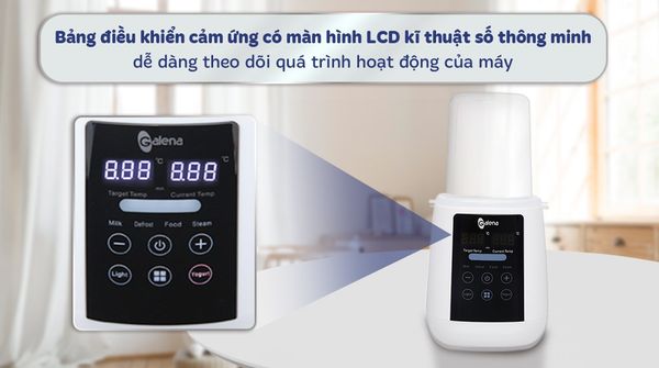 Máy hâm bình sữa đơn kiêm tiệt trùng điện tử Galena GA-W02