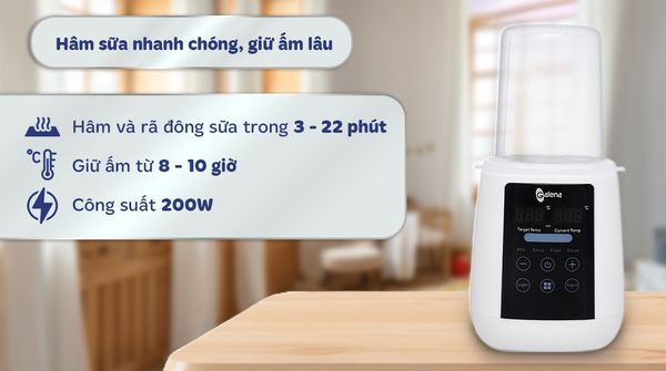 Máy hâm bình sữa đơn kiêm tiệt trùng điện tử Galena GA-W02