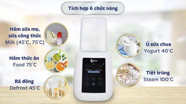 Máy hâm bình sữa đơn kiêm tiệt trùng điện tử Galena GA-W02