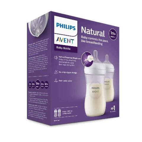 Bộ 2 bình sữa Philips Avent mô phỏng tự nhiên (125ml/260ml)