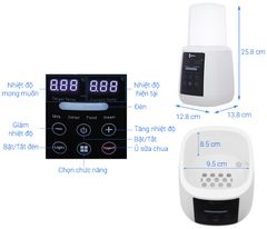 Máy hâm bình sữa đơn kiêm tiệt trùng điện tử Galena GA-W02