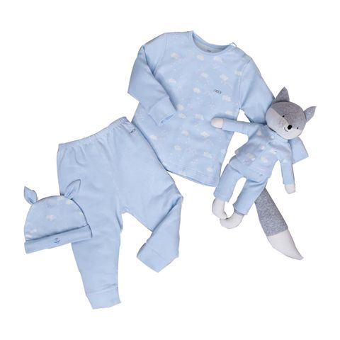 Bộ cài vai dài Nous xanh lơ nhạt