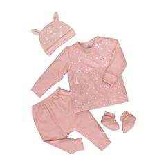 Bộ cài vai dài Nous cáo hồng