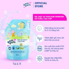 Nước giặt xả Pom pom Newborn, Active cho bé