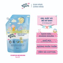 Nước giặt xả Pom pom Newborn, Active cho bé