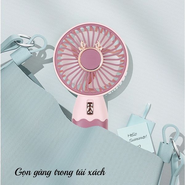 Quạt tích điện mini cầm tay sạc USB