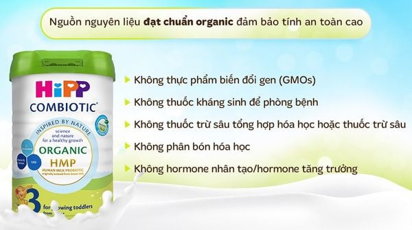 Sữa HiPP Organic Combiotic số 3 800g (1-3 tuổi)