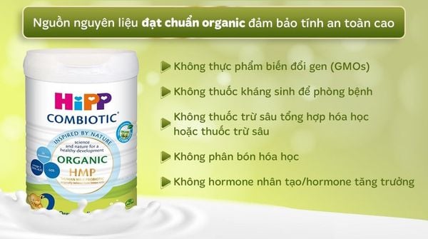 Sữa HiPP Organic Combiotic số 1 (0-6 tháng)