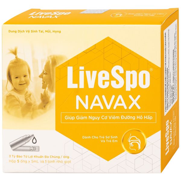 Q- Dung dịch vệ sinh tai mũi họng LiveSpo Navax (hộp 5 ống)