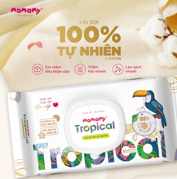 Khăn ướt Mamamy Tropical 90 tờ