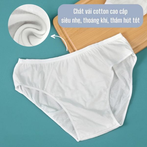 Quần lót giấy miễn giặt chất cotton LUNAR (Hộp 3 chiếc)