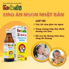 Siro ăn ngon, tăng đề kháng cho bé nhập khẩu từ Nhật Bản Kodoshi 100ml (1Y+)