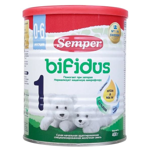 Sữa Semper Bifidus Thụy Điển số 1 400g (0 - 6 tháng)