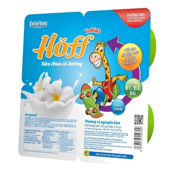 Sữa chua Hoff cho bé (Nhiều vị)