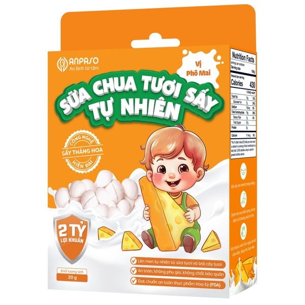 Sữa chua tươi sấy tự nhiên cho bé Anpaso