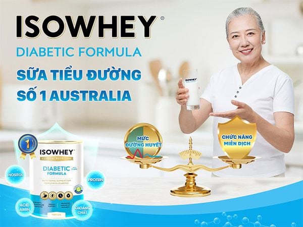 Sữa dành riêng cho người tiểu đường Isowhey Diabetics Vallina