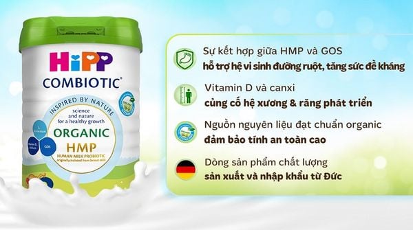 Sữa HiPP Organic Combiotic số 3 800g (1-3 tuổi)