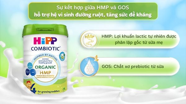 Sữa HiPP Organic Combiotic số 4 800g (Từ 03 tuổi)