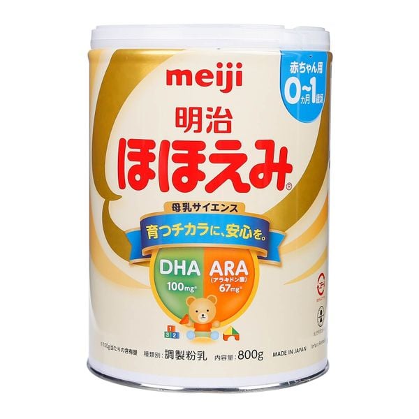 Sữa Meiji nội địa Nhật Bản số 0 Hohoemi Milk, 800g (0 - 1 tuổi)