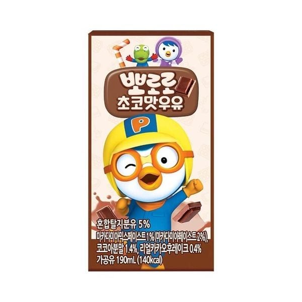 Sữa Nước Dinh Dưỡng Pororo Yonsei - Vị Socola - 190ml