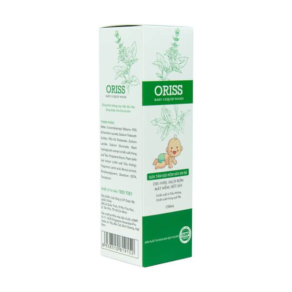 Tắm gội rôm sẩy Oriss 150ml