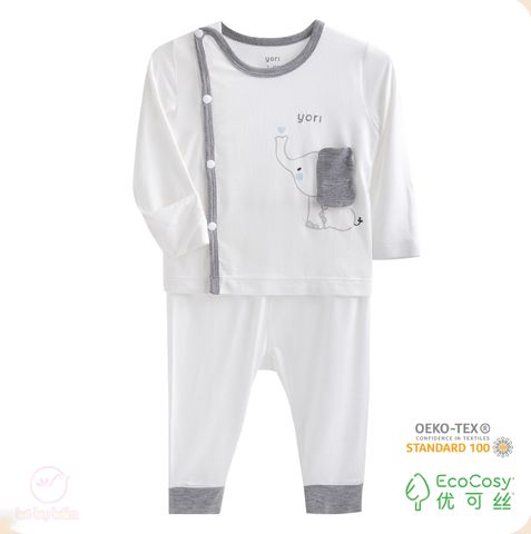 Bộ dài tay phối hình voi đáng yêu cho bé Yori